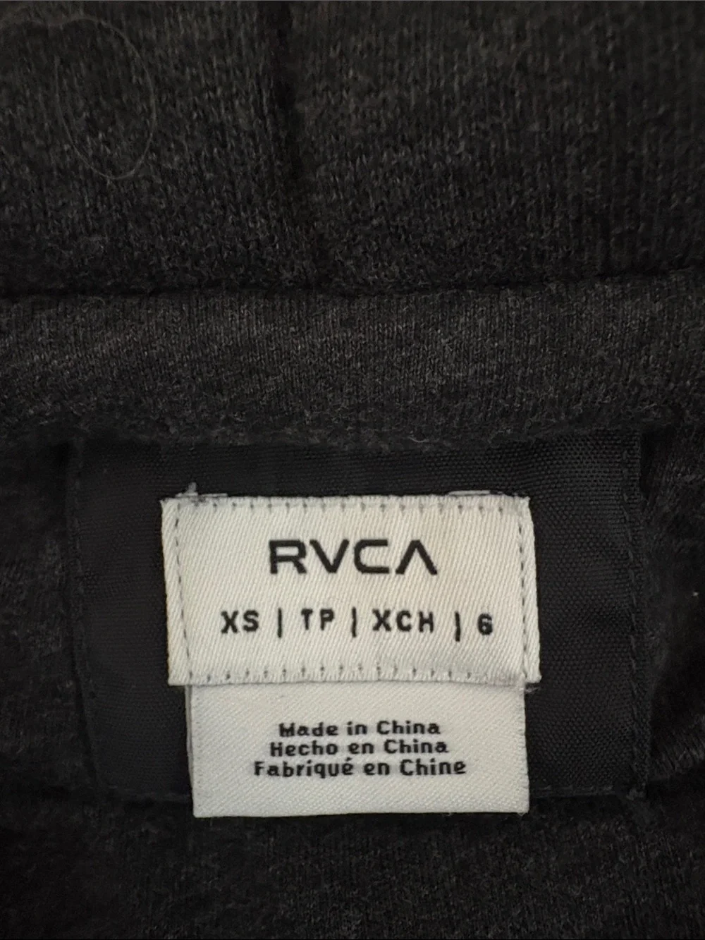 RVCA Men's Black Quilted Hooded Puffer with Knit Sleeves Size XS